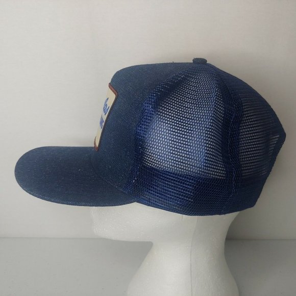 Vintage Douglas Home Building WV Denim Snap Back Mesh Trucker Cap EUC Patch Hat - Picture 10 of 10